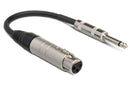 HOSA - Impedance Transformer, XLR3F to 1/4 in TS, 6 in