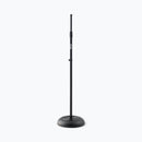 On-Stage MS7201B, Round-Base Mic Stand, Height 33"-60", Black