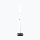 On-Stage MS7201B, Round-Base Mic Stand, Height 33"-60", Black