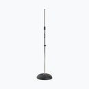 On-Stage MS7201C, Round-Base Mic Stand, Height 33"-60", Chrome and Black