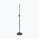 On-Stage MS7201QRB, Quik-Release Round-Base Mic Stand, Height 34"-62", Black