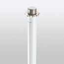 On-Stage MS7201QTRW, Quarter-Turn Round-Base Mic Stand, Height 34"-60", White