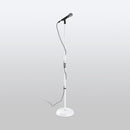 On-Stage MS7201W-BB, Round-Base Mic Stand, Height 33"-60", White