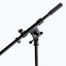 On-Stage MS7411B, Drum/Amp Tripod Mic Stand with Boom, Height 17"-27", 19" Boom, 26" Base Spread, Black
