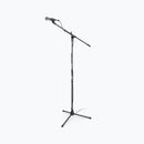 On-Stage MS7701B, Euro Boom Mic Stand, Height 32"-61.5", 30" Boom, 23" Base Spread, 5/8"-27" Threading, Black