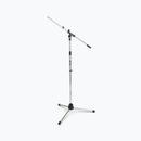 On-Stage MS7701C, Euro Boom Mic Stand, Height 32"-61.5", 30" Boom, 23" Base Spread, 5/8"-27" Threading, Chrome and Black