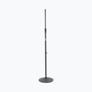 On-Stage MS9210, Production-Grade Mic Stand with 10" Round Base, Height 36"-65", Black