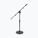 On-Stage MS9417, Drum/Amp Mic Stand with Tele Boom, Height 17"-28.5", 21.5"-36" Boom, Steel and Zinc Construction, 5/8"-27" for Mic Clips or Accessories and M20 at Base Threading, Black