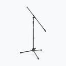 On-Stage MS9701B, Production-Grade Mic Stand with Tripod Base and Boom Arm, Height 36"-64", 33" Boom, 24" Base Spread, Steel and Zinc Construction, 5/8"-27" Threading, Black