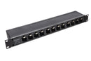 HOSA - Patch Bay, 12-point, De-normalled, XLR3F to XLR3M