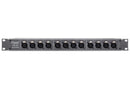 HOSA - Patch Bay, 12-point, De-normalled, XLR3F to XLR3M