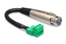 HOSA - Low-voltage Adapter, XLR3F to PHX3M, 6 in