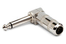 HOSA - Connector, Right-angle 1/4 in TS
