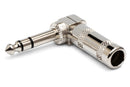 HOSA - Connector, Right-angle 1/4 in TRS