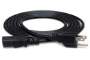 HOSA - Power Cord, Right-angle IEC C13 to NEMA 5-15P, 3 ft