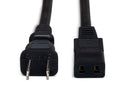 HOSA - Power Cord, IEC C9 to NEMA 1-15P, 8 ft