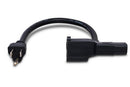 HOSA - Power Cord, Piggyback IEC C13 to NEMA 5-15P, 1 ft