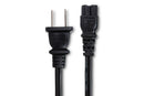 HOSA - Power Cord, IEC C7 polarized to NEMA 1-15P, 8 ft