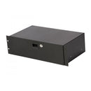 On-Stage RDLS3000, 3U Locking Rack Drawer (Shallow), Steel Material, Black, 3U (Shallow)