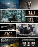 DZOFILM Arcana 32mm T2.1 Full-frame 1.5X Hybrid Anamorphic Prime Lens (PL mount,feet), 1.5X Full-Frame Hybrid Anamorphic Prime, PL Mount, Oval Bokeh, 700g Lightweight, M77 Front Filter