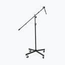 On-Stage SB96, Tripod Studio Mic Boom with 7" Mini Boom Extension and Casters, Height 45"-76", 43"-79" Boom, 34" Base Spread, 5/8"-27" Threading, Black