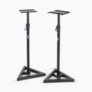 On-Stage SMS6000-P, Studio Monitor Stands (Pair), Height Adjustment 36 1/2" - 54", 90 lbs. Weight Capacity, 18" Base Spread, Steel Construction, Black