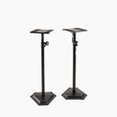 On-Stage SMS6600-P, Hex-Base Monitor Stands, Height Adjustment 36 1/2" - 54", 90 lbs. Weight Capacity, 14" Base Spread, Steel Construction, Black