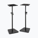 On-Stage SMS7500B, Wood Studio Monitor Stands (Black, Pair), Height Adjustment 35.5"- 56.5", 90 lbs. Weight Capacity, Steel / Wood Construction, Black