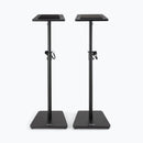 On-Stage SMS7500B, Wood Studio Monitor Stands (Black, Pair), Height Adjustment 35.5"- 56.5", 90 lbs. Weight Capacity, Steel / Wood Construction, Black