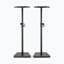 On-Stage SMS7500B, Wood Studio Monitor Stands (Black, Pair), Height Adjustment 35.5"- 56.5", 90 lbs. Weight Capacity, Steel / Wood Construction, Black