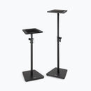 On-Stage SMS7500B, Wood Studio Monitor Stands (Black, Pair), Height Adjustment 35.5"- 56.5", 90 lbs. Weight Capacity, Steel / Wood Construction, Black