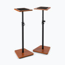 On-Stage SMS7500RB, Wood Studio Monitor Stands (Rosewood, Pair), Height Adjustment 35.5"- 56.5", 90 lbs. Weight Capacity, Steel / Wood Construction, Rosewood