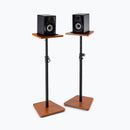 On-Stage SMS7500RB, Wood Studio Monitor Stands (Rosewood, Pair), Height Adjustment 35.5"- 56.5", 90 lbs. Weight Capacity, Steel / Wood Construction, Rosewood