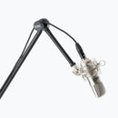 On-Stage SMS7650, Hex-Base Studio Boom Mic Stand, Height 40"- 82", 43"-79" Boom, 18" Base Spread, 5/8"-27" Threading, Black