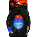On-Stage SP14-25SQ, Speakon Cable with Neutrik Connectors (25', NL2-QTR), 25' Length, Neutrik Twist-lock Speakon, Metal 1/4" Connectors, NL2-QTR Cable