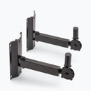 On-Stage SS7322B, Adjustable Wall-Mount Speaker Brackets, 80 lbs. Weight Capacity, Steel Construction, Black