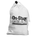 On-Stage SSA100W, Speaker/Lighting Stand Scrim, Stretchable, Durable Nylon w/ Built in Bag Construction, White