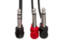 HOSA - Insert Cable, Right-angle 1/4 in TRS to Dual Right-angle 1/4 in TS, 1 m