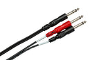 HOSA - Insert Cable, 1/4 in TRS to Dual 1/4 in TS, 3 m