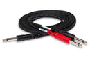 HOSA - Insert Cable, 1/4 in TRS to Dual 1/4 in TS, 3 m