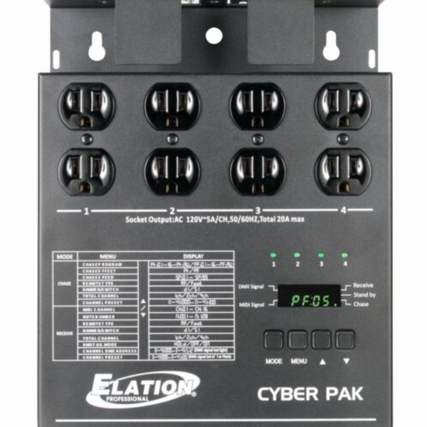 Elation CYBER PACK 4 CHANNEL DIMMER PACK 20A w/ ETL