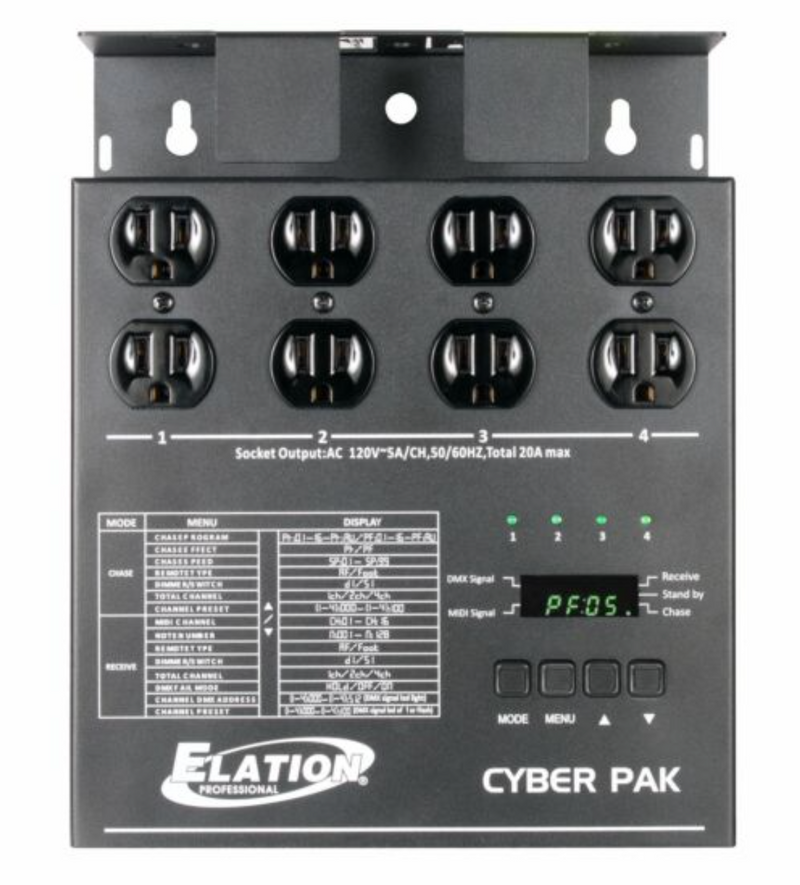 Elation CYBER PACK 4 CHANNEL DIMMER PACK 20A w/ ETL