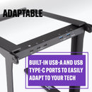 On-Stage LPT8000, Laptop Stand with USB Hub, 11 lbs. Weight Capacity, Black, Includes USB Charging cable, Instructions