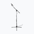 On-Stage MS500, Travel Mic Stand, Height Adjustment 22"- 57", 19.5" - 35" Boom, Black, Includes Drawstring Bag