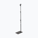 On-Stage MS7300, Mic Stand Flat Base, Height Adjustment 25"-66", 5/8"-27 Threading, Black, Includes Clothespin-style Mic Clip