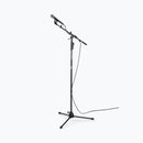 On-Stage MS7550, One-Handed Boom Mic Stand with Tripod Base, Height Adjustment 46.5"-72.8", 18.7"-33.1" Boom, 27.2" Base Spread, Steel Construction, 5/8"-27 Threading