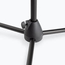 On-Stage MS7702B, Mic Stand with Gooseneck, Height Adjustment 32"-61.5", 23" Base Spread, 5/8"-27 Threading, Black