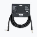 On-Stage OSPRO-ICR-15, Production-Grade Braided Instrument Cable (Right Angle to Straight) 15 ft, 24 AWG Gauge, Oxygen-free copper, Braided Shielding Construction