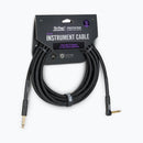 On-Stage OSPRO-ICR-15, Production-Grade Braided Instrument Cable (Right Angle to Straight) 15 ft, 24 AWG Gauge, Oxygen-free copper, Braided Shielding Construction