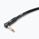On-Stage OSPRO-ICR-25, Production-Grade Braided Instrument Cable (Right Angle to Straight) 25 ft, 24 AWG Gauge, Oxygen-free copper, Braided Shielding Construction